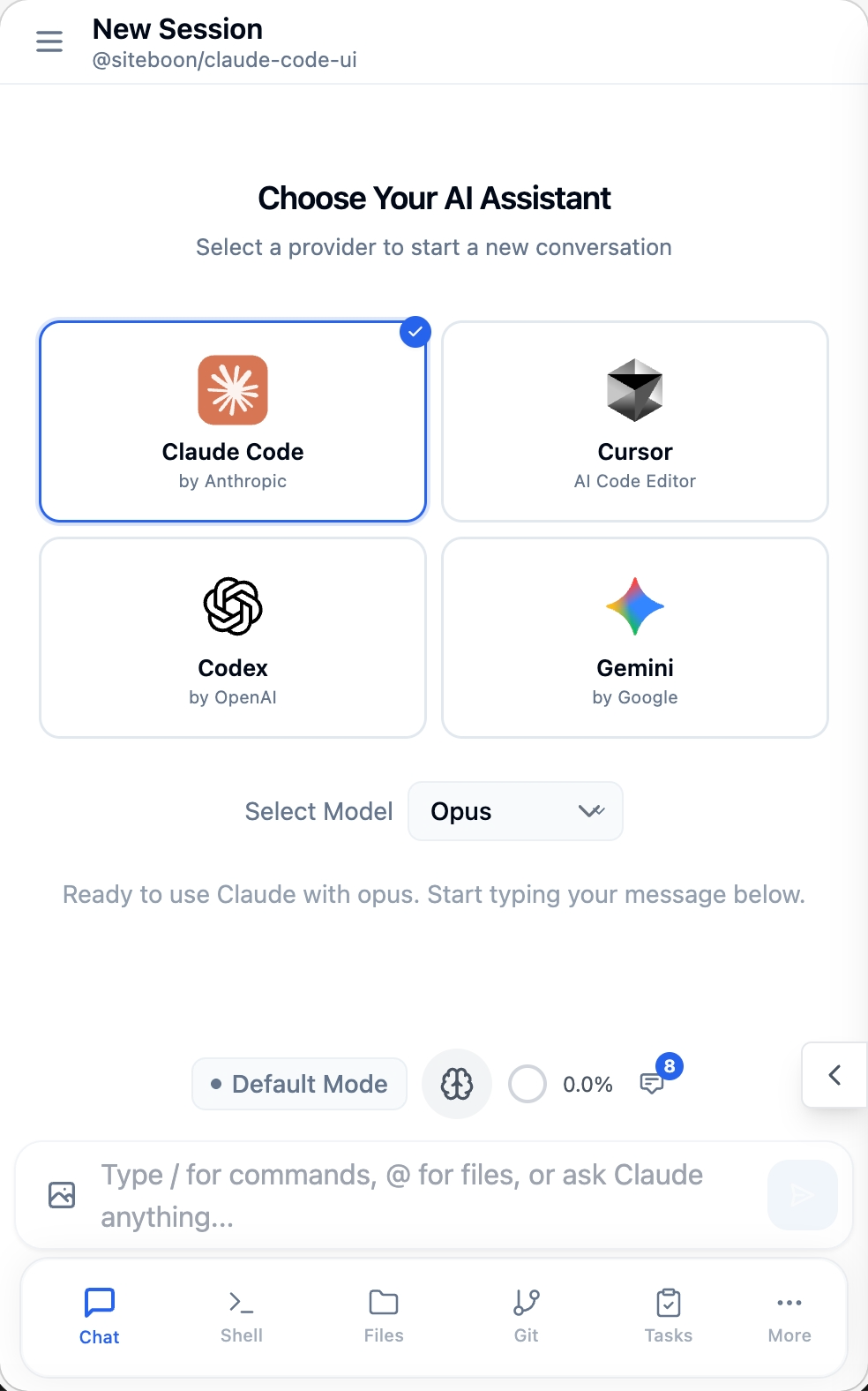 CLI-Auswahl